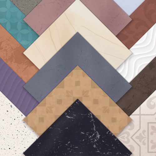 Colored realistic ceramic floor tiles horizontal set with squares of different types and styles of tiles vector illustration SSUCv3H4sIAAAAAAACA01RTU/DMAz9K1bOFR/i1htCEwKBNMFx4uAmbmeWJiNxO8bU/47TbohTbD/7PfvlZBrMbE19Muz9kCWhcAymvq0MOZaYGL2pb6bKZEEZMmXt1cyiUKfonF9INqdSN7V5CkKJY8pG54ZGK6+cLXmPgeKQzVRdOu+bomnlr/GFu61kwODgIfpCMX1UBjsK9likVTuRJ5w32Si0O6hWf15rZEdxCXFwXEIzRote8buytp4Y+1LtEu63bBOPlEruKFsNzCxKDhKh5yxswVLCXt/Wx5hA2FOGrZ7+E4Ogh0wCB5Yt5K8Bk2KxBcdtS4mCgBz3tFyT5egXdKEYyaq98N/2K1ip59h4gtX6fZ56o+BIuwI8rx+hjanH4pV8F/NMdXaRbQz5Ojafylk8jzv9wWmafgEFAiVg3wEAAA==